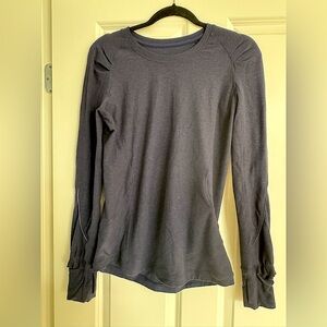 Lululemon long sleeve dark blue shirt, size 10